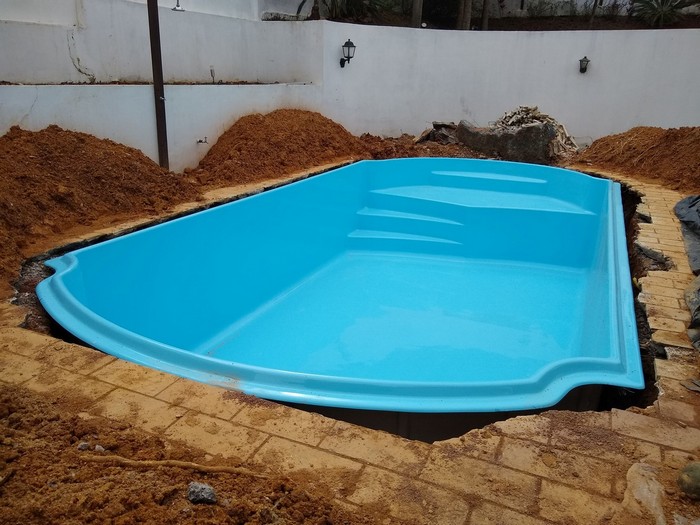 Instalao da nova piscina